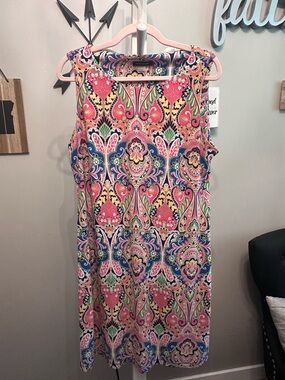Tommy Hilfiger Multicolor Sleeveless Paisley Shift Dress
